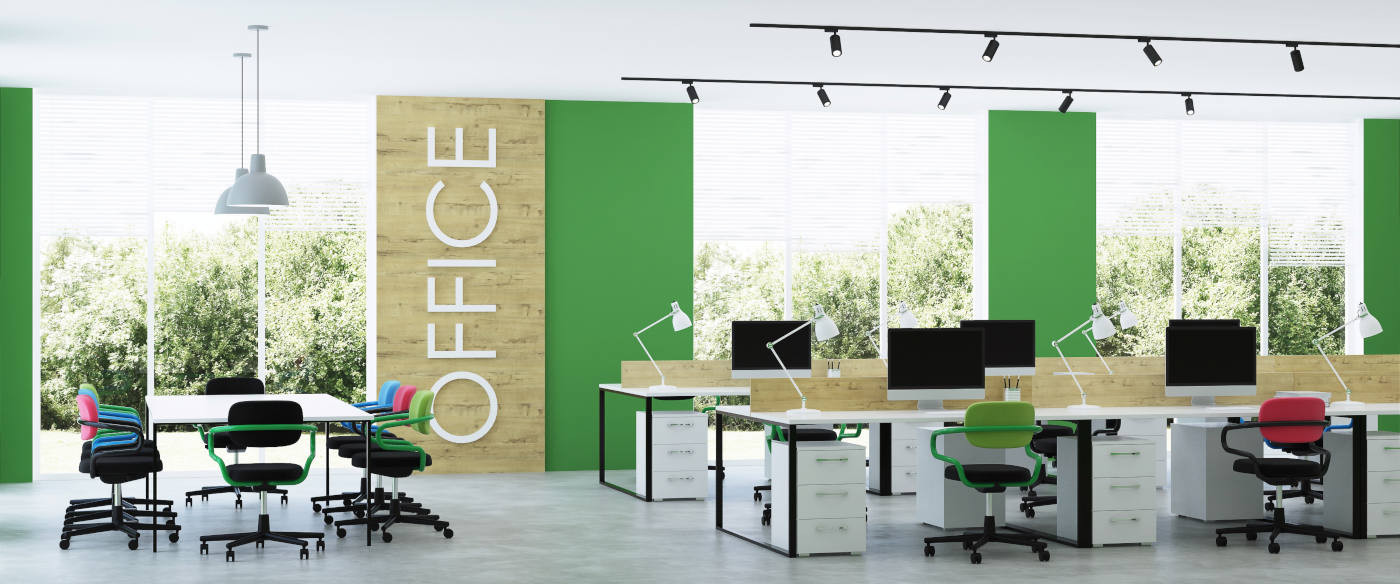Modern office interior. Openspace. 3D rendering.